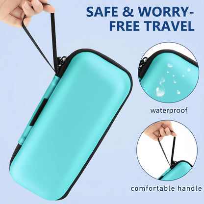 Insulin Cooler Travel Case, Portable Temperature Display Medicine Travel Cooler, Diabetes Case with 2 Reusable Ice Packs TSA Approved for Diabetic Supplies Patent Pending(Pink)