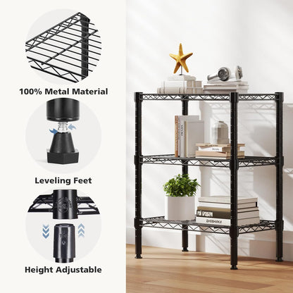 DUMOS 5-Tier Metal Storage Shelves, Wire Shelving, Storage Rack, 23.2" W