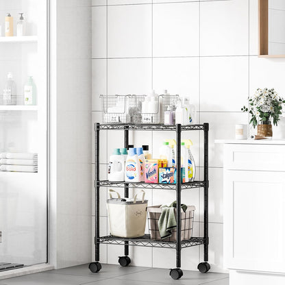 DUMOS 5-Tier Metal Storage Shelves, Wire Shelving, Storage Rack, 23.2" W