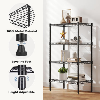 DUMOS 5-Tier Metal Storage Shelves, Wire Shelving, Storage Rack, 23.2" W