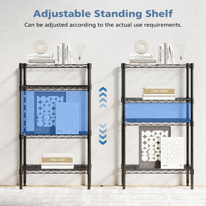 DUMOS 5-Tier Metal Storage Shelves, Wire Shelving, Storage Rack, 23.2" W