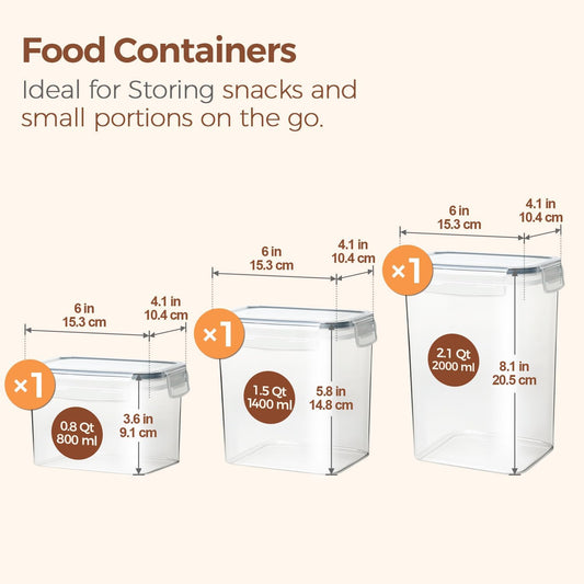 Airtight Rice Storage Container with Lid 10Qt 2Pack, Large Capacity