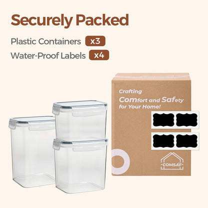 Airtight Rice Storage Container with Lid 10Qt 2Pack, Large Capacity