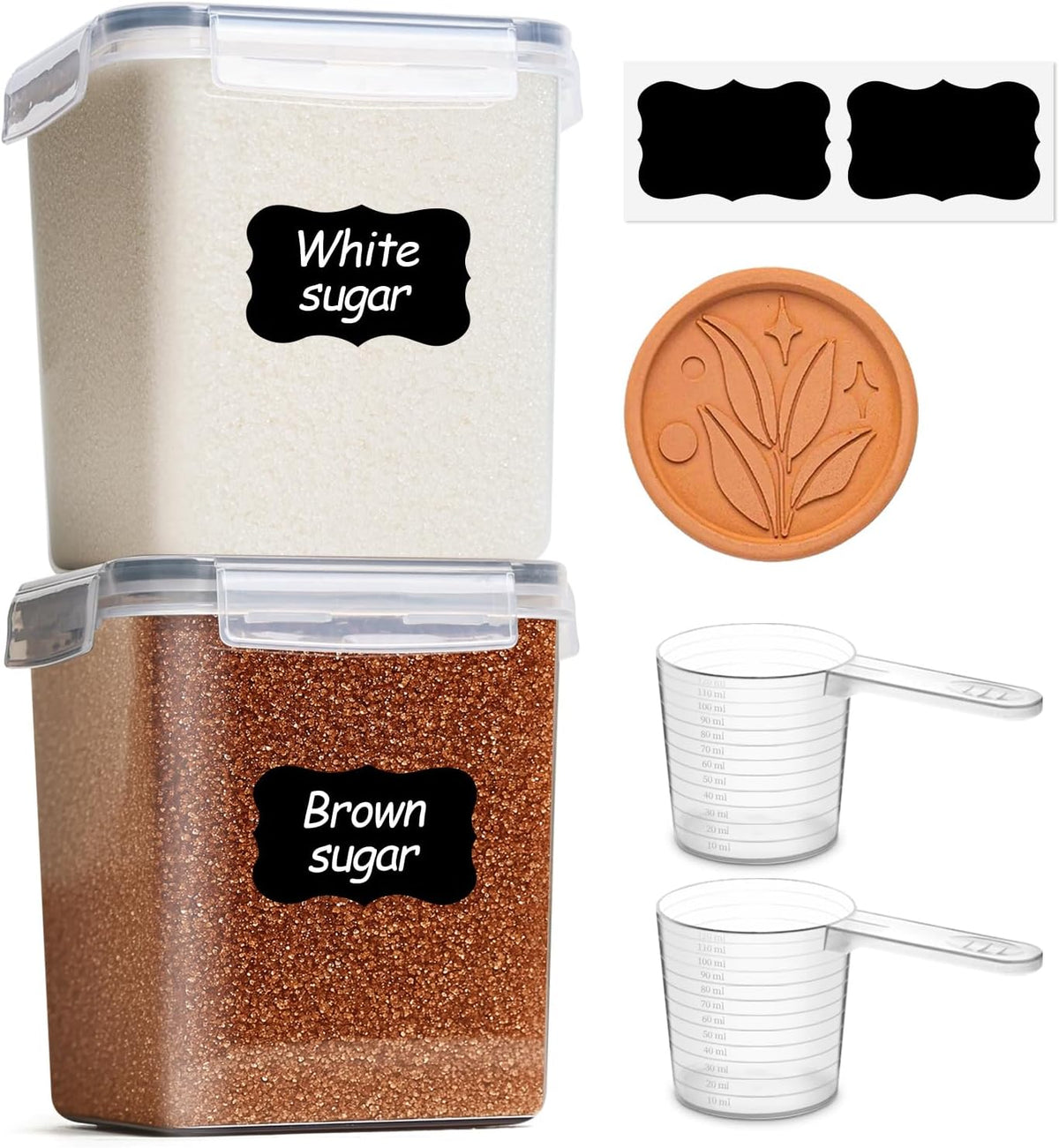 Airtight Rice Storage Container with Lid 10Qt 2Pack, Large Capacity