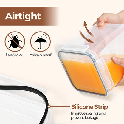 Airtight Rice Storage Container with Lid 10Qt 2Pack, Large Capacity
