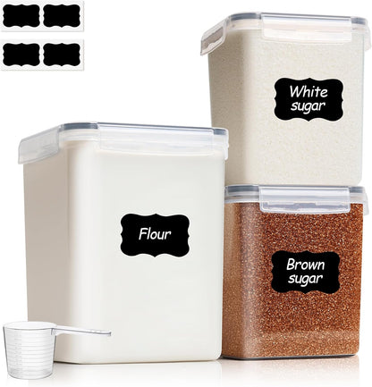 Airtight Rice Storage Container with Lid 10Qt 2Pack, Large Capacity