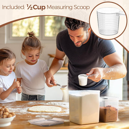 Airtight Rice Storage Container with Lid 10Qt 2Pack, Large Capacity
