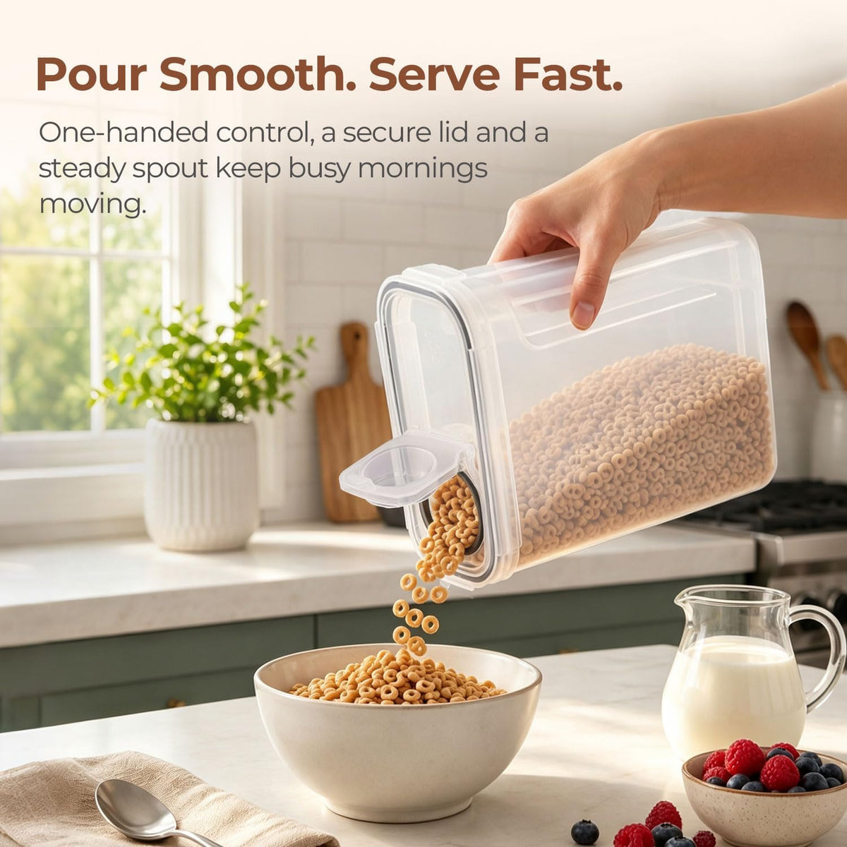 Airtight Rice Storage Container with Lid 10Qt 2Pack, Large Capacity