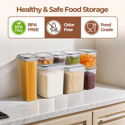 Airtight Rice Storage Container with Lid 10Qt 2Pack, Large Capacity