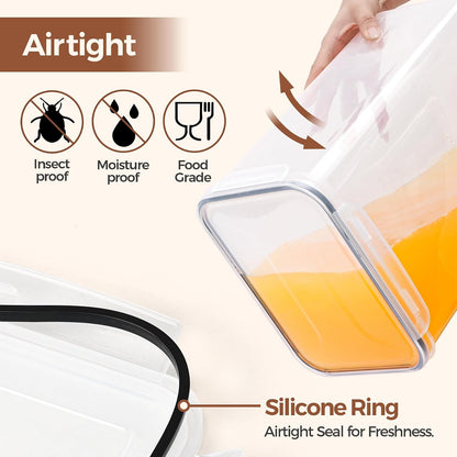 Airtight Rice Storage Container with Lid 10Qt 2Pack, Large Capacity