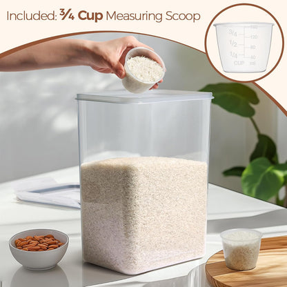 Airtight Rice Storage Container with Lid 10Qt 2Pack, Large Capacity