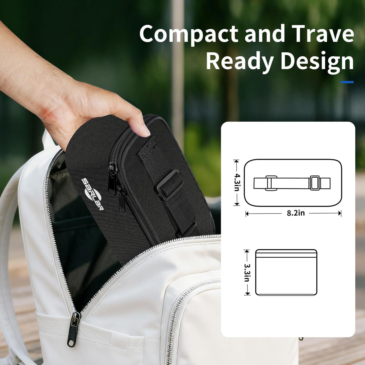 Insulin Vial Cooler Travel Case, TSA Approved Diabetic Supplies Storage Bag with Ice Brick, Insulin Pen and Vial Bottle Cooling Protector Organizer, Carrying Case for Daily and Trips, Black