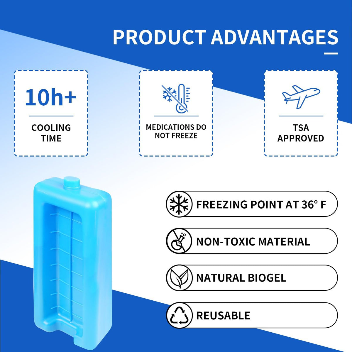 Insulin Vial Cooler Travel Case, TSA Approved Diabetic Supplies Storage Bag with Ice Brick, Insulin Pen and Vial Bottle Cooling Protector Organizer, Carrying Case for Daily and Trips, Black