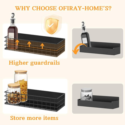 Magnetic Fridge Shelf, Metal Strong Magnet Rack, Space Saving Spice Organizer, Utensil Holder, Fruit Potato Onion Storage Bins, Black Refrigerator Organizers and Storage