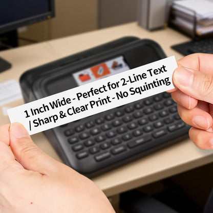 10x TZe231 12mm Label Maker Tape Compatible Brother Label Tape | 10 Pack,Black on White Tz Label Tape,Compatible with Brother P-Touch PT-D210 D220 H110 1000 1280 D400 Cube