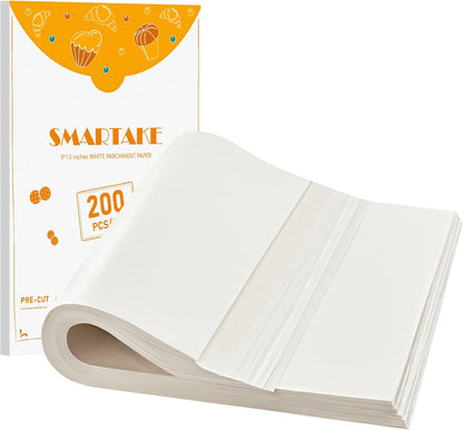 200 Pcs White Parchment Paper Sheets, 12x16 Inches, Non-Stick