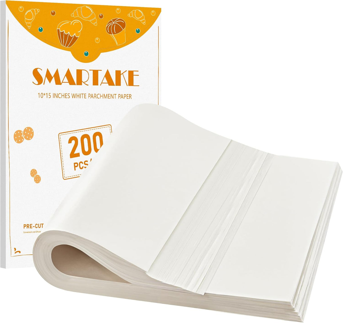 200 Pcs White Parchment Paper Sheets, 12x16 Inches, Non-Stick