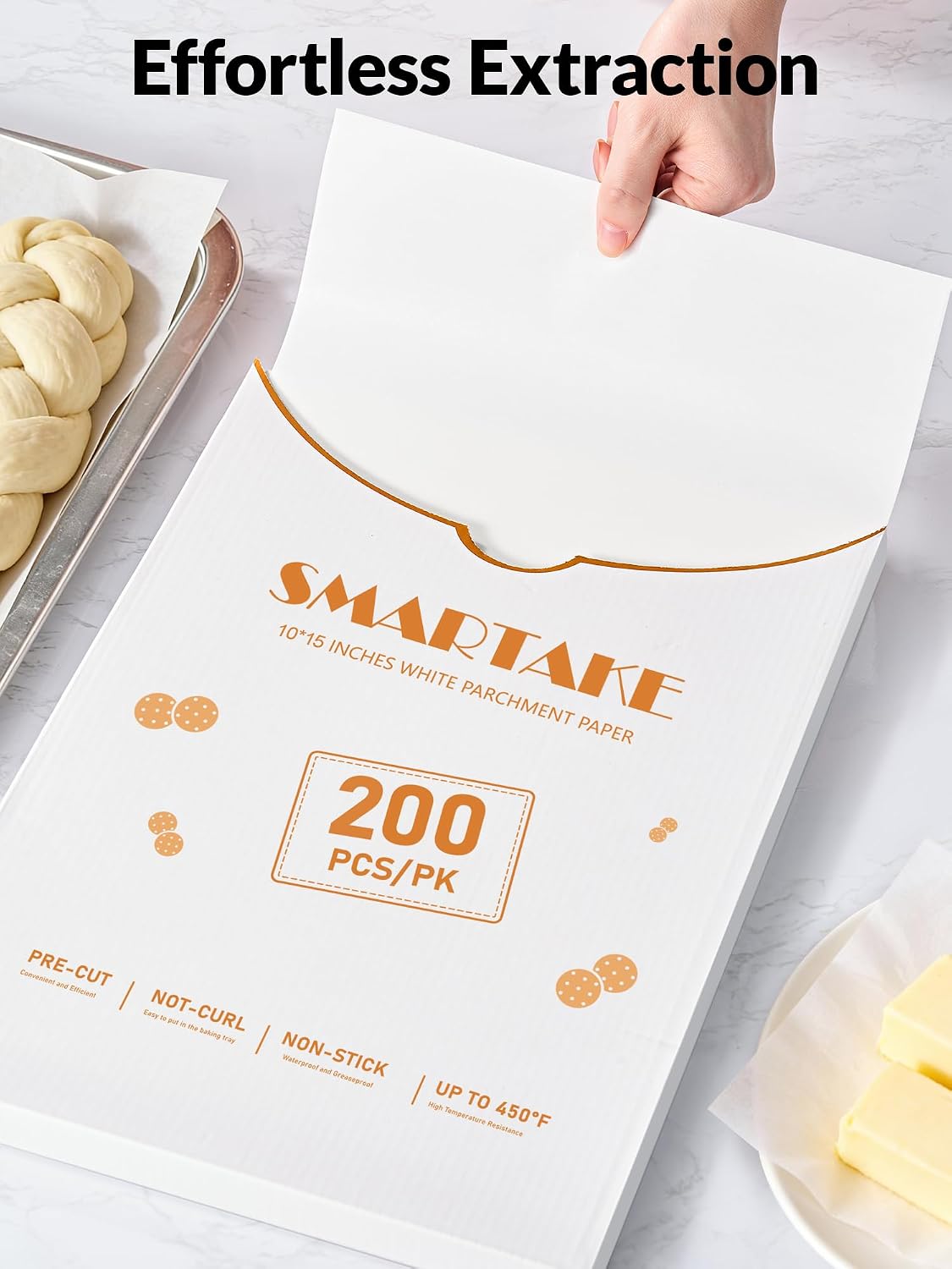 200 Pcs White Parchment Paper Sheets, 12x16 Inches, Non-Stick
