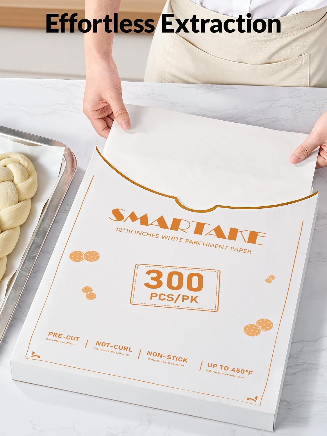 200 Pcs White Parchment Paper Sheets, 12x16 Inches, Non-Stick