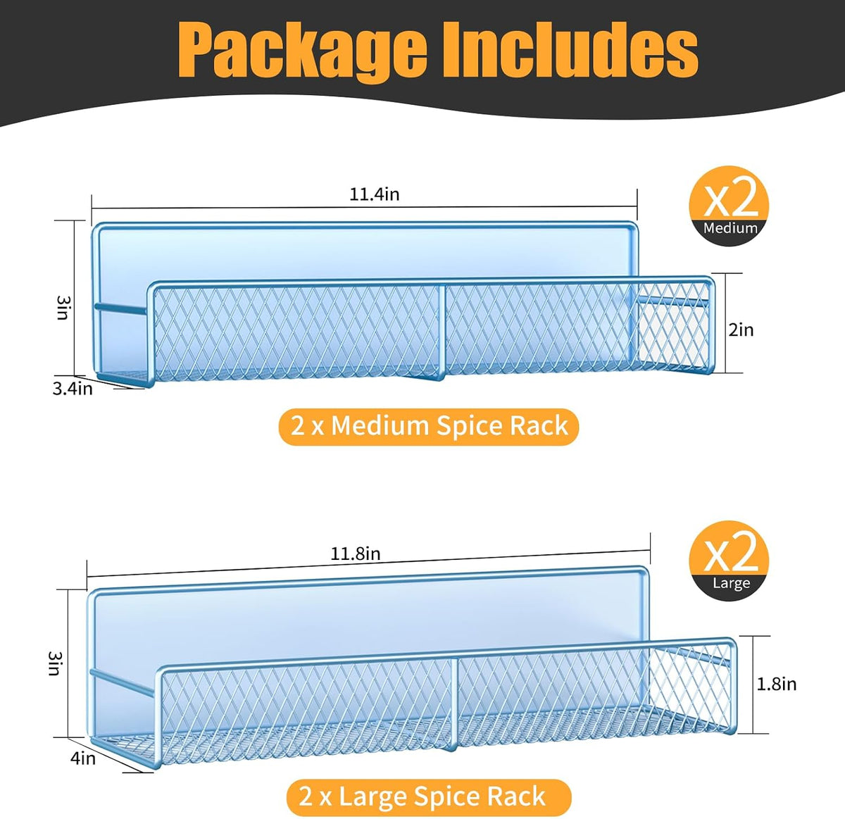 Magnetic Spice Rack for Refrigerator, Metal Magnetic Shelf Black, Moveable Spice Organizer with Hooks, Super Magnetic Fridge Shelf for Kitchen Organization and Storage