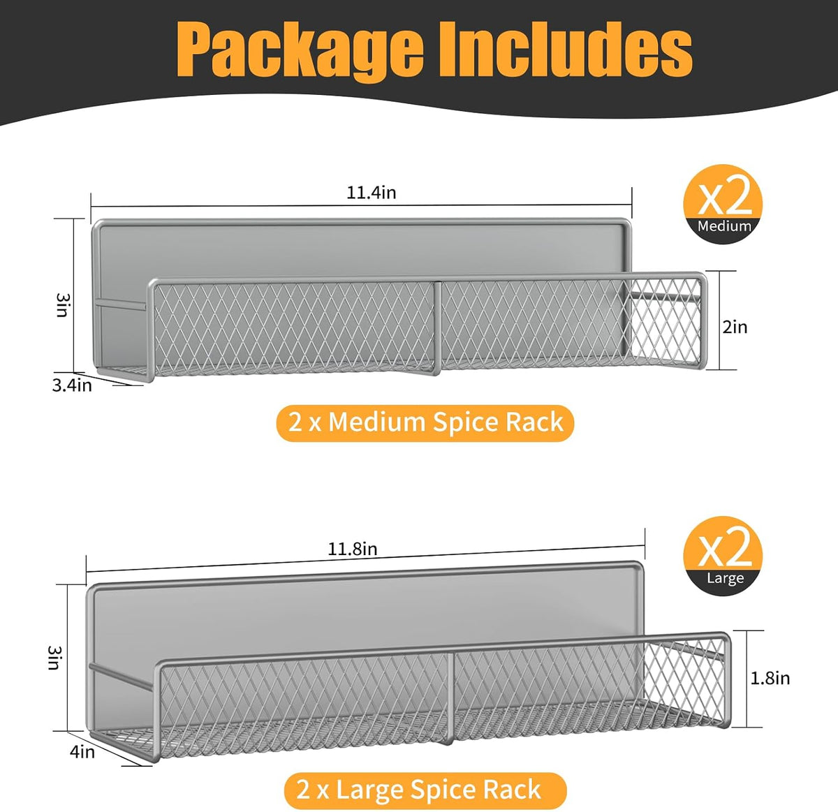 Magnetic Spice Rack for Refrigerator, Metal Magnetic Shelf Black, Moveable Spice Organizer with Hooks, Super Magnetic Fridge Shelf for Kitchen Organization and Storage
