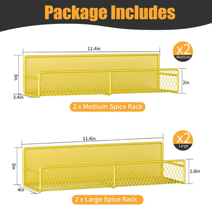 Magnetic Spice Rack for Refrigerator, Metal Magnetic Shelf Black, Moveable Spice Organizer with Hooks, Super Magnetic Fridge Shelf for Kitchen Organization and Storage