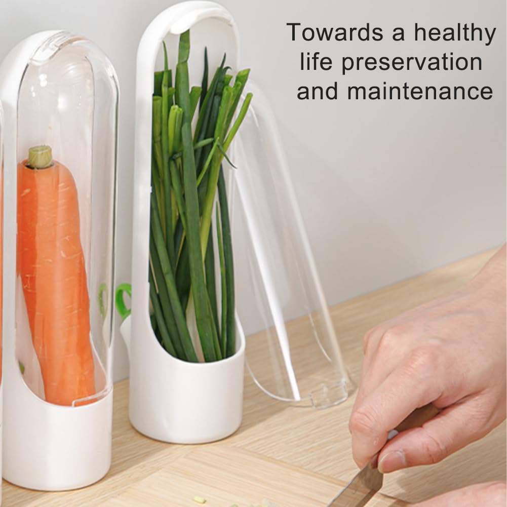 2PCS Herb Saver, Herb Keeper and Herb Saver for Refrigerator, Cilantro Containers for Fridge, Fresh Herb Keeper for Cilantro,Parsley, Vegetable - Keeps Greens Fresh