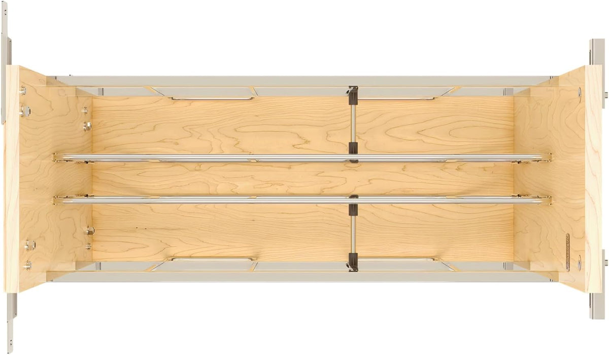 Pullout Bakeware Organizer w/Soft-Close, Min Opening 5.5" Wide | Wooden Storage Organization w/ Ball Bearing Slides, Full Height Base Kitchen Cabinets, Foil Wrap/Tray Divider, 447-BCBBSC-5C
