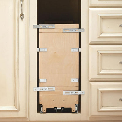 Pullout Bakeware Organizer w/Soft-Close, Min Opening 5.5" Wide | Wooden Storage Organization w/ Ball Bearing Slides, Full Height Base Kitchen Cabinets, Foil Wrap/Tray Divider, 447-BCBBSC-5C
