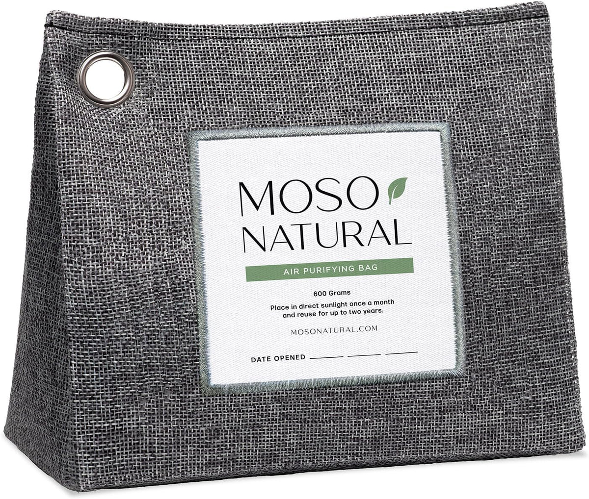 Air Purifying Bag 600g, Premium Charcoal Odor Absorber & Room Deodorizer for Large Spaces — Lasts 2 Years, Bedroom, Basement, Pet Odor Eliminator for Home, Unscented Bamboo Charcoal Bag