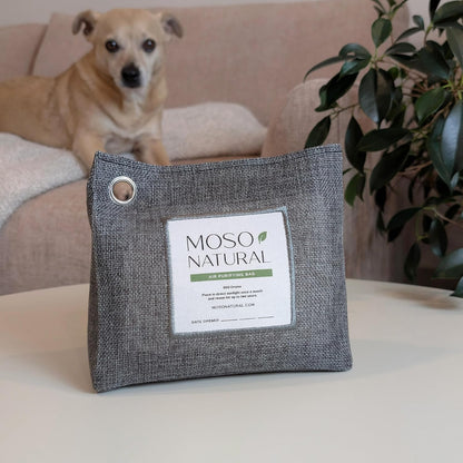 Air Purifying Bag 600g, Premium Charcoal Odor Absorber & Room Deodorizer for Large Spaces — Lasts 2 Years, Bedroom, Basement, Pet Odor Eliminator for Home, Unscented Bamboo Charcoal Bag
