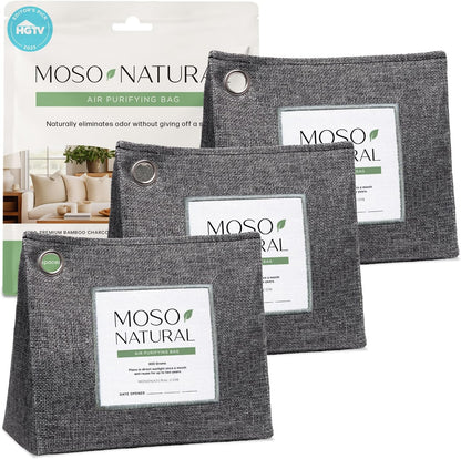 Air Purifying Bag 600g, Premium Charcoal Odor Absorber & Room Deodorizer for Large Spaces — Lasts 2 Years, Bedroom, Basement, Pet Odor Eliminator for Home, Unscented Bamboo Charcoal Bag