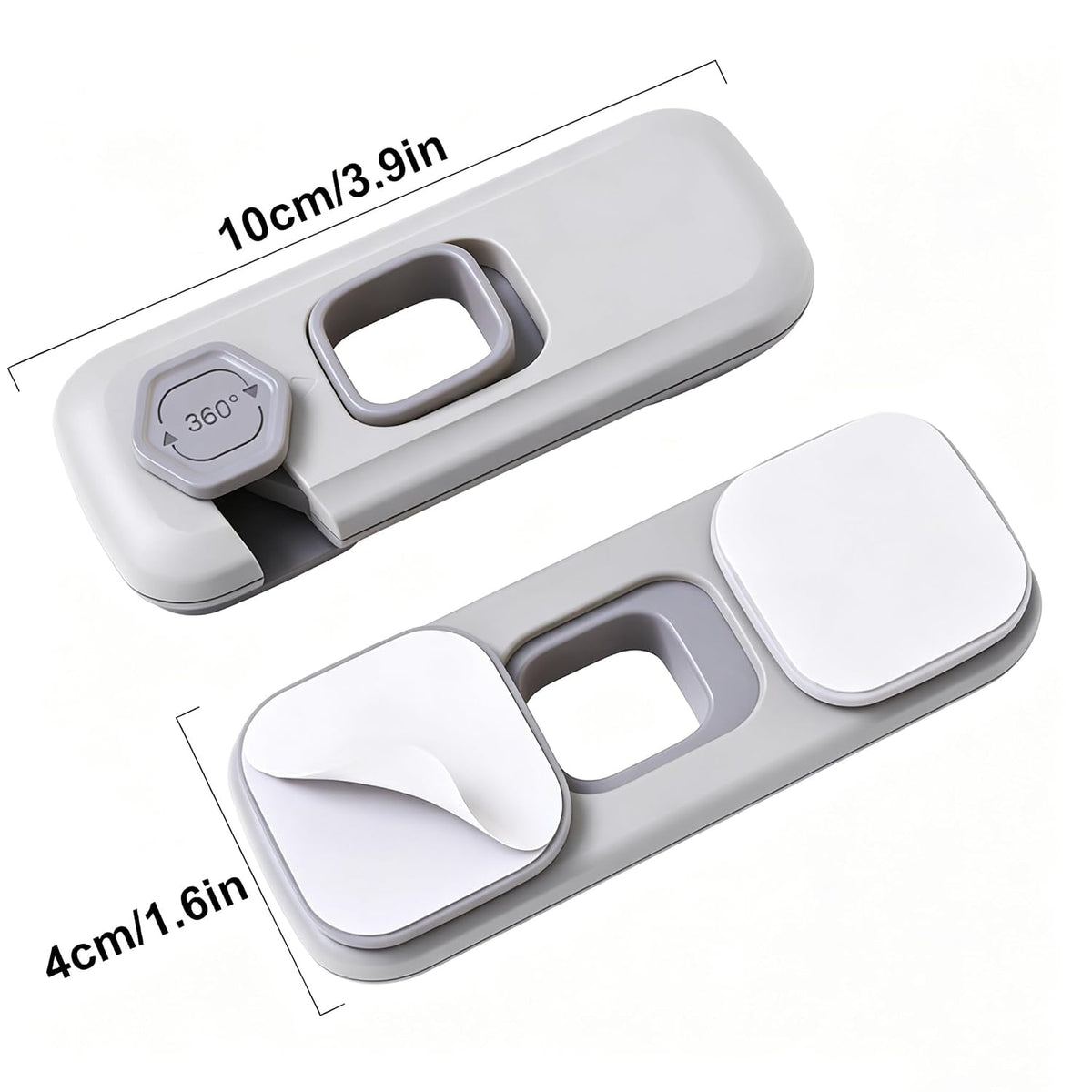 5 Pack Child Proof Refrigerator Lock, Fridge Locks for Kids with Sticky Adhesive Pads, Child Safety Locks for Doors, RV Refrigerator, Oven Lock Child Safety Baby Cabinet Locks - Grey Updated