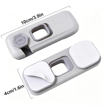 5 Pack Child Proof Refrigerator Lock, Fridge Locks for Kids with Sticky Adhesive Pads, Child Safety Locks for Doors, RV Refrigerator, Oven Lock Child Safety Baby Cabinet Locks - Grey Updated