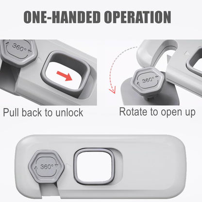 5 Pack Child Proof Refrigerator Lock, Fridge Locks for Kids with Sticky Adhesive Pads, Child Safety Locks for Doors, RV Refrigerator, Oven Lock Child Safety Baby Cabinet Locks - Grey Updated