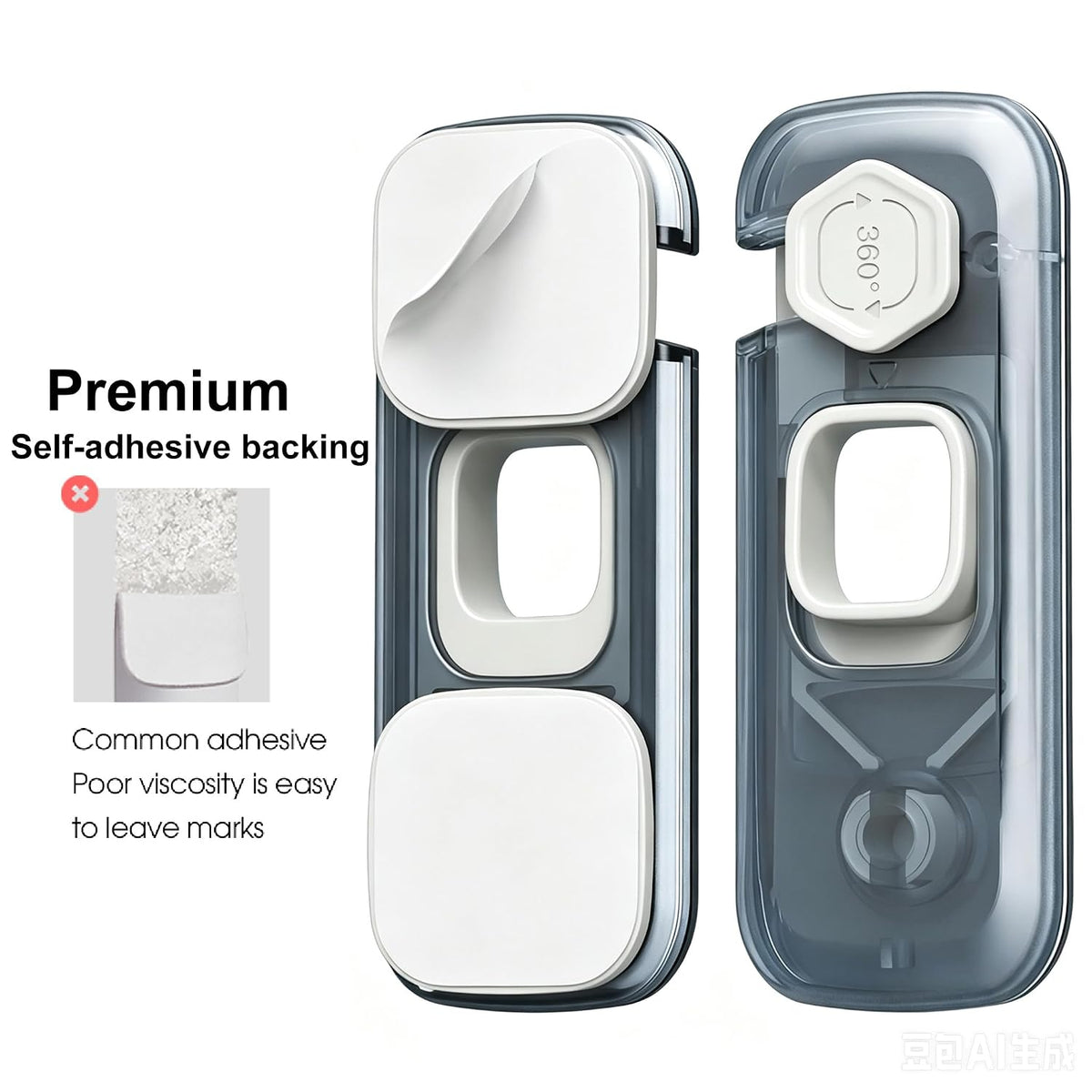 5 Pack Child Proof Refrigerator Lock, Fridge Locks for Kids with Sticky Adhesive Pads, Child Safety Locks for Doors, RV Refrigerator, Oven Lock Child Safety Baby Cabinet Locks - Grey Updated