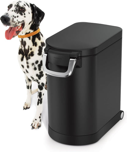 35 Liter, 40 lb / 18.1 kg X-Large Pet Food Storage Container for Dog Food, Cat Food, and Bird Feed, Brushed Stainless Steel