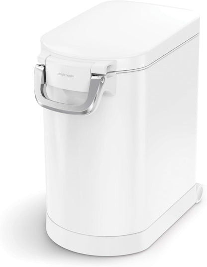 35 Liter, 40 lb / 18.1 kg X-Large Pet Food Storage Container for Dog Food, Cat Food, and Bird Feed, Brushed Stainless Steel