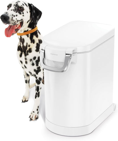 35 Liter, 40 lb / 18.1 kg X-Large Pet Food Storage Container for Dog Food, Cat Food, and Bird Feed, Brushed Stainless Steel
