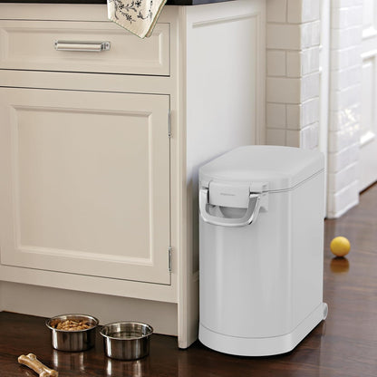 35 Liter, 40 lb / 18.1 kg X-Large Pet Food Storage Container for Dog Food, Cat Food, and Bird Feed, Brushed Stainless Steel