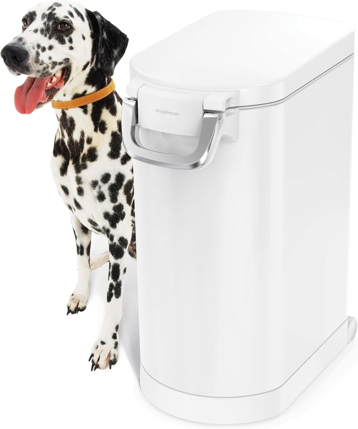 35 Liter, 40 lb / 18.1 kg X-Large Pet Food Storage Container for Dog Food, Cat Food, and Bird Feed, Brushed Stainless Steel