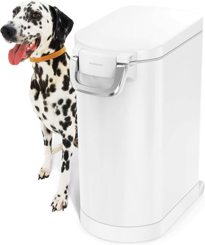 35 Liter, 40 lb / 18.1 kg X-Large Pet Food Storage Container for Dog Food, Cat Food, and Bird Feed, Brushed Stainless Steel