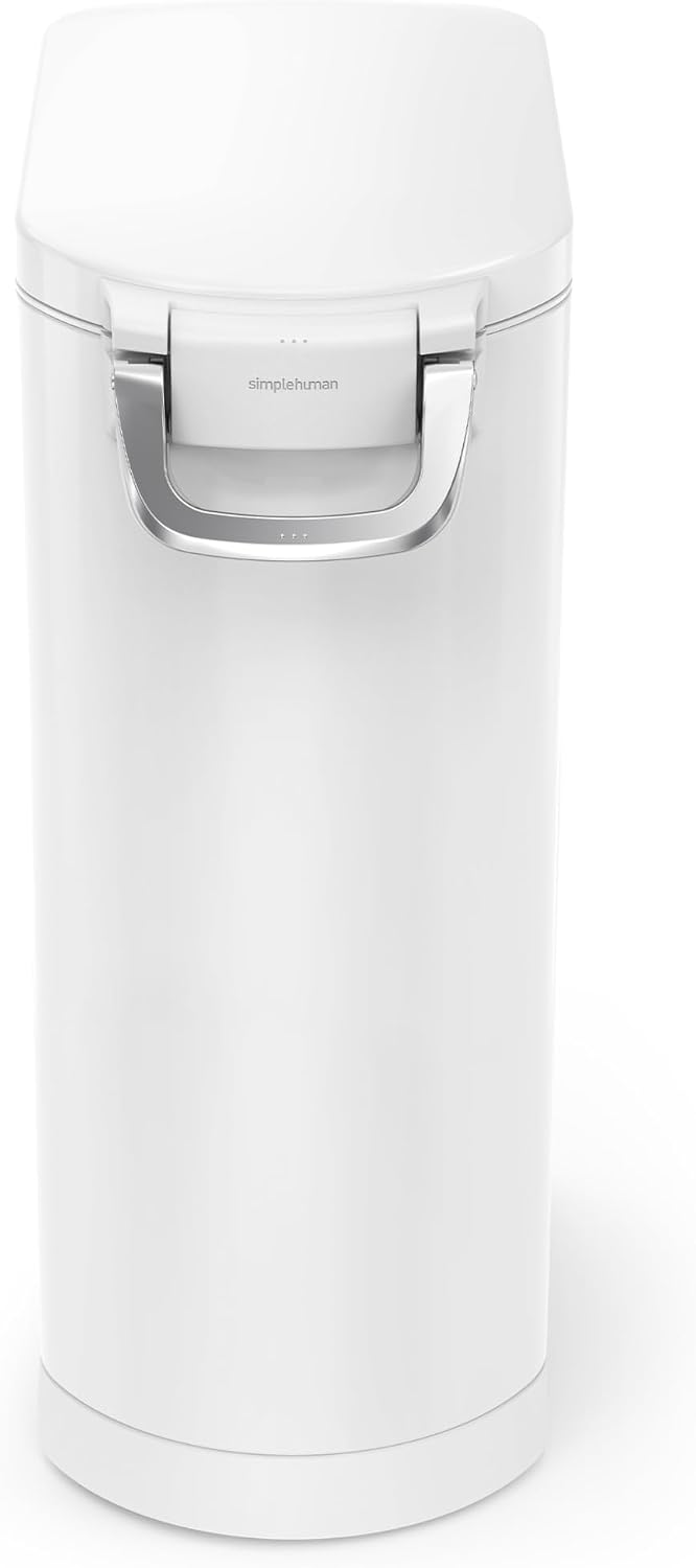 35 Liter, 40 lb / 18.1 kg X-Large Pet Food Storage Container for Dog Food, Cat Food, and Bird Feed, Brushed Stainless Steel