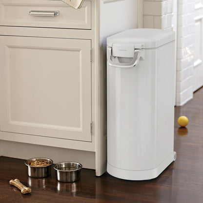 35 Liter, 40 lb / 18.1 kg X-Large Pet Food Storage Container for Dog Food, Cat Food, and Bird Feed, Brushed Stainless Steel