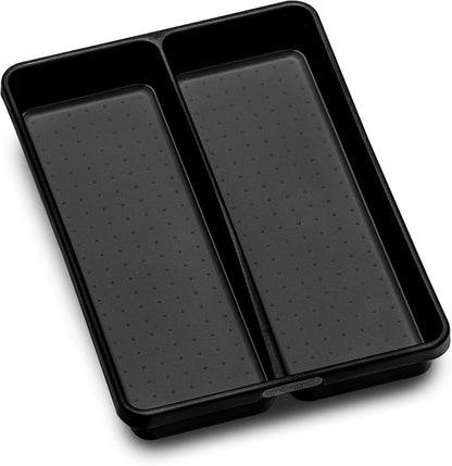 Classic 2 Compartment Compact Utensil Tray, White