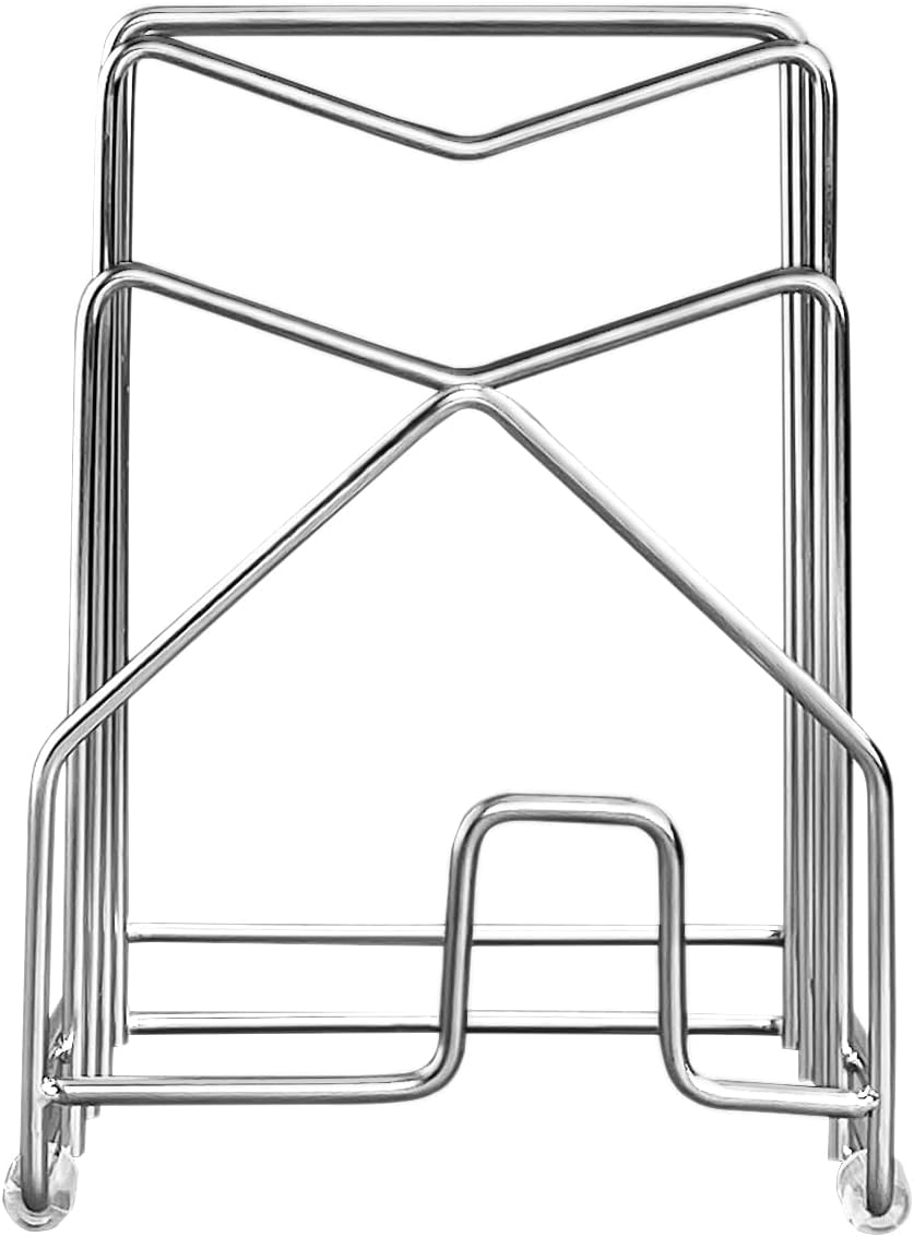 Pot Lid Organizer Cutting Board Holder Inside Cabinet 304 Stainless Steel Pot and Pan Organizer Under Cabinet Cookie Sheet Bakeware Serving Tray Cooling Rack Stand Kitchen Countertop Matte Gold