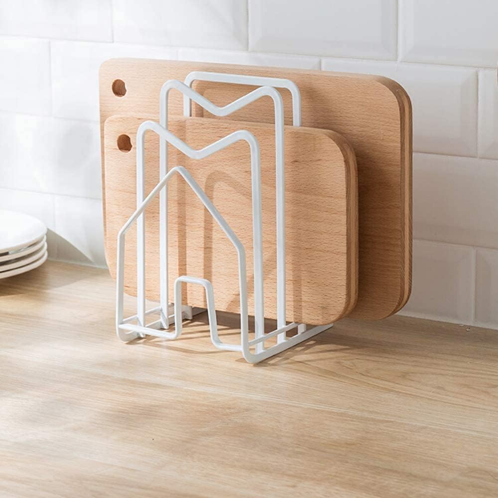 Pot Lid Organizer Cutting Board Holder Inside Cabinet 304 Stainless Steel Pot and Pan Organizer Under Cabinet Cookie Sheet Bakeware Serving Tray Cooling Rack Stand Kitchen Countertop Matte Gold