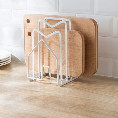 Pot Lid Organizer Cutting Board Holder Inside Cabinet 304 Stainless Steel Pot and Pan Organizer Under Cabinet Cookie Sheet Bakeware Serving Tray Cooling Rack Stand Kitchen Countertop Matte Gold