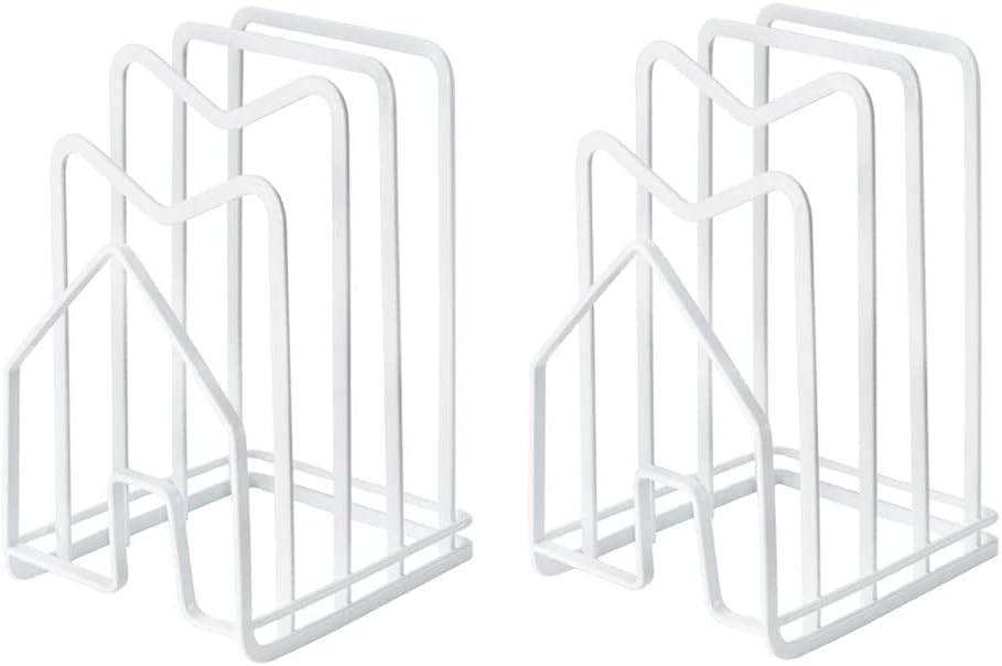 Pot Lid Organizer Cutting Board Holder Inside Cabinet 304 Stainless Steel Pot and Pan Organizer Under Cabinet Cookie Sheet Bakeware Serving Tray Cooling Rack Stand Kitchen Countertop Matte Gold