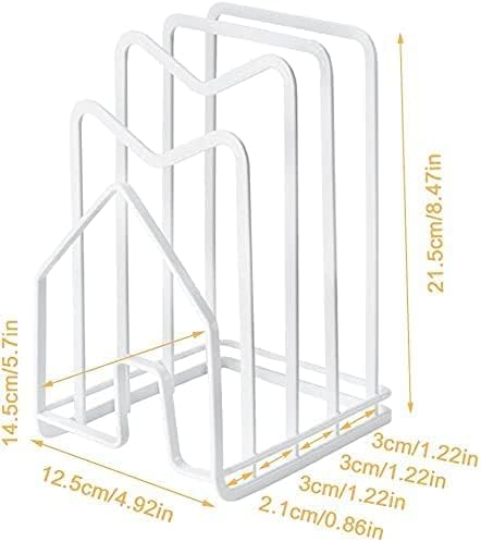 Pot Lid Organizer Cutting Board Holder Inside Cabinet 304 Stainless Steel Pot and Pan Organizer Under Cabinet Cookie Sheet Bakeware Serving Tray Cooling Rack Stand Kitchen Countertop Matte Gold